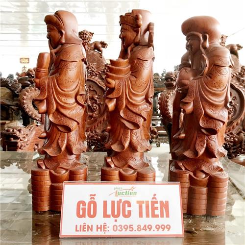 Bộ tam đa Phúc Lộc Thọ gỗ Hương Đá